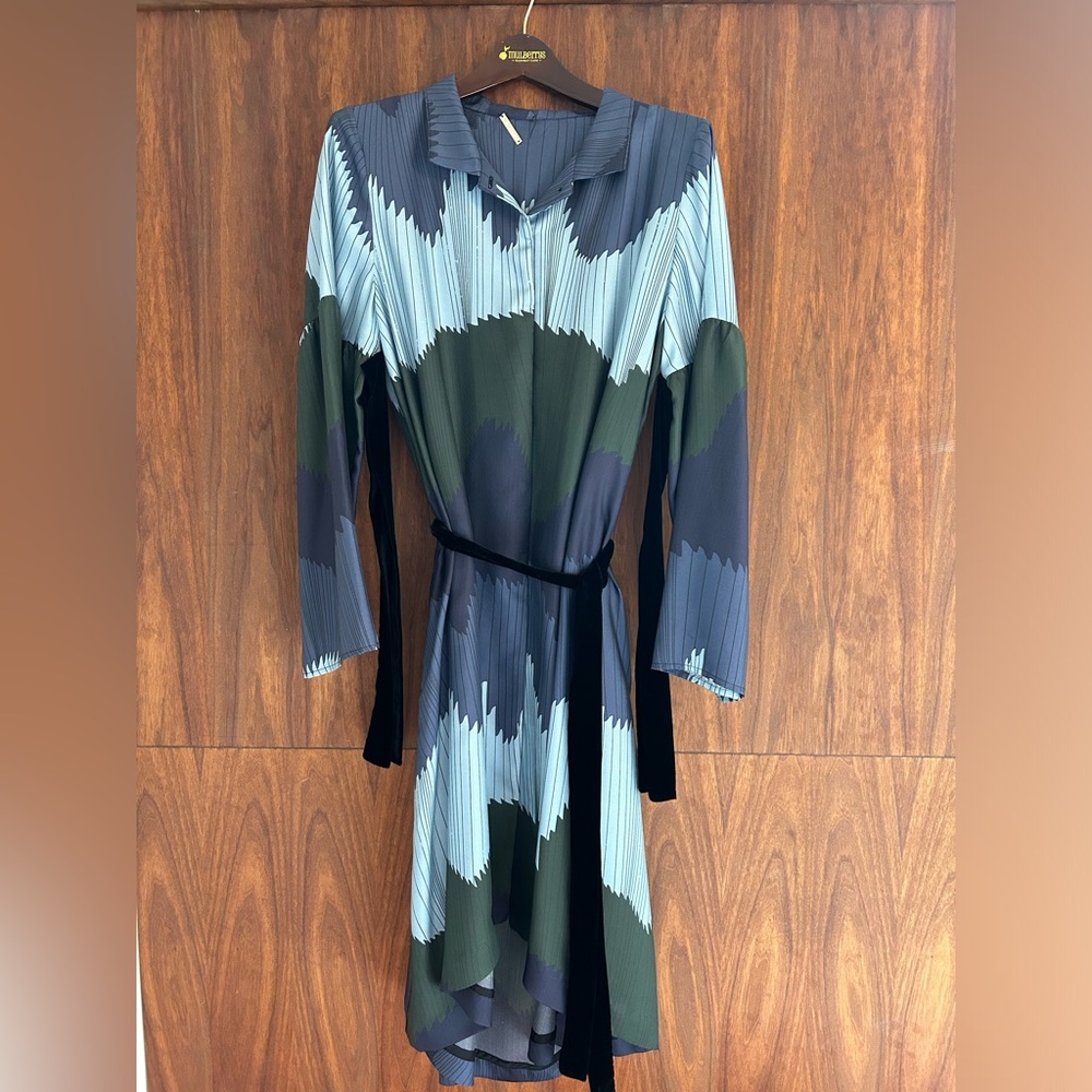 Kathrine Kidd: Colorblock dress, floor length, Silk material